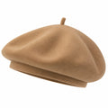 Damen Baskenmütze Beige Einheitsgröße