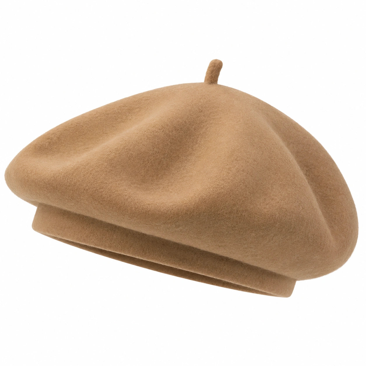 Damen Baskenmütze Beige Einheitsgröße