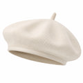 Beige Unisex Baskenmütze