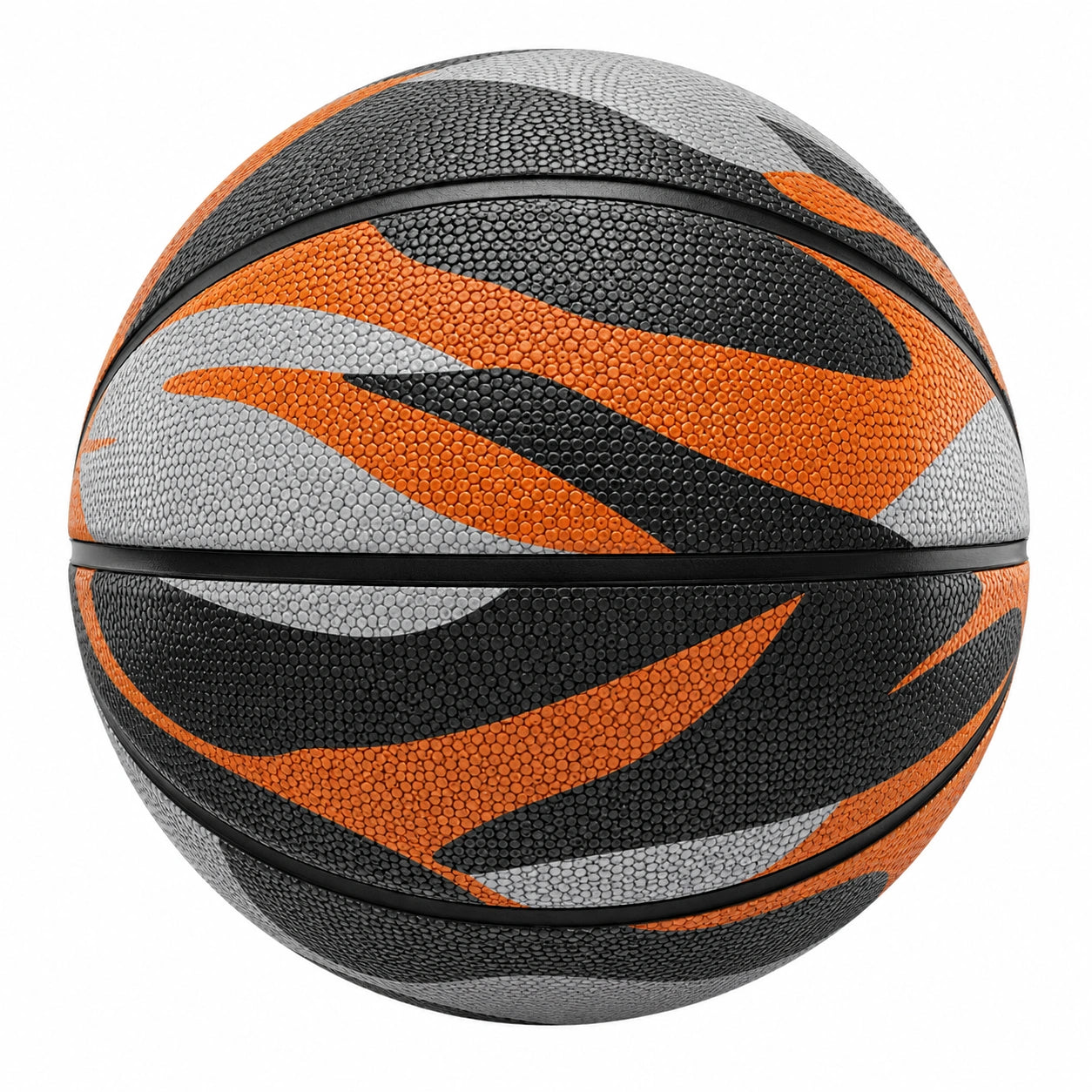 Basketball in Schwarz/Orange/Grau für Indoor und Outdoor