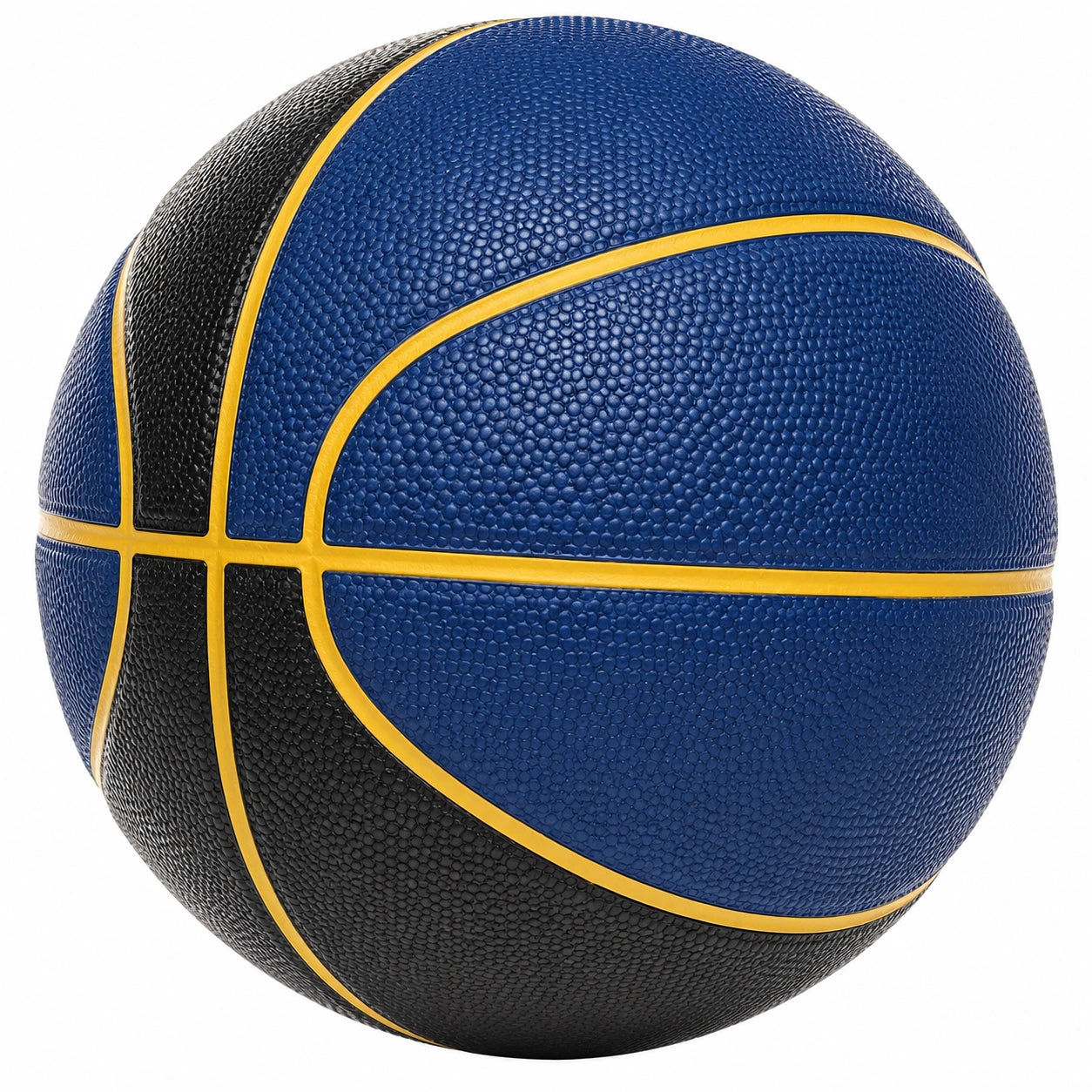 Basketball Größe 7 für Outdoor und Indoor in Blau/Schwarz/Gelb