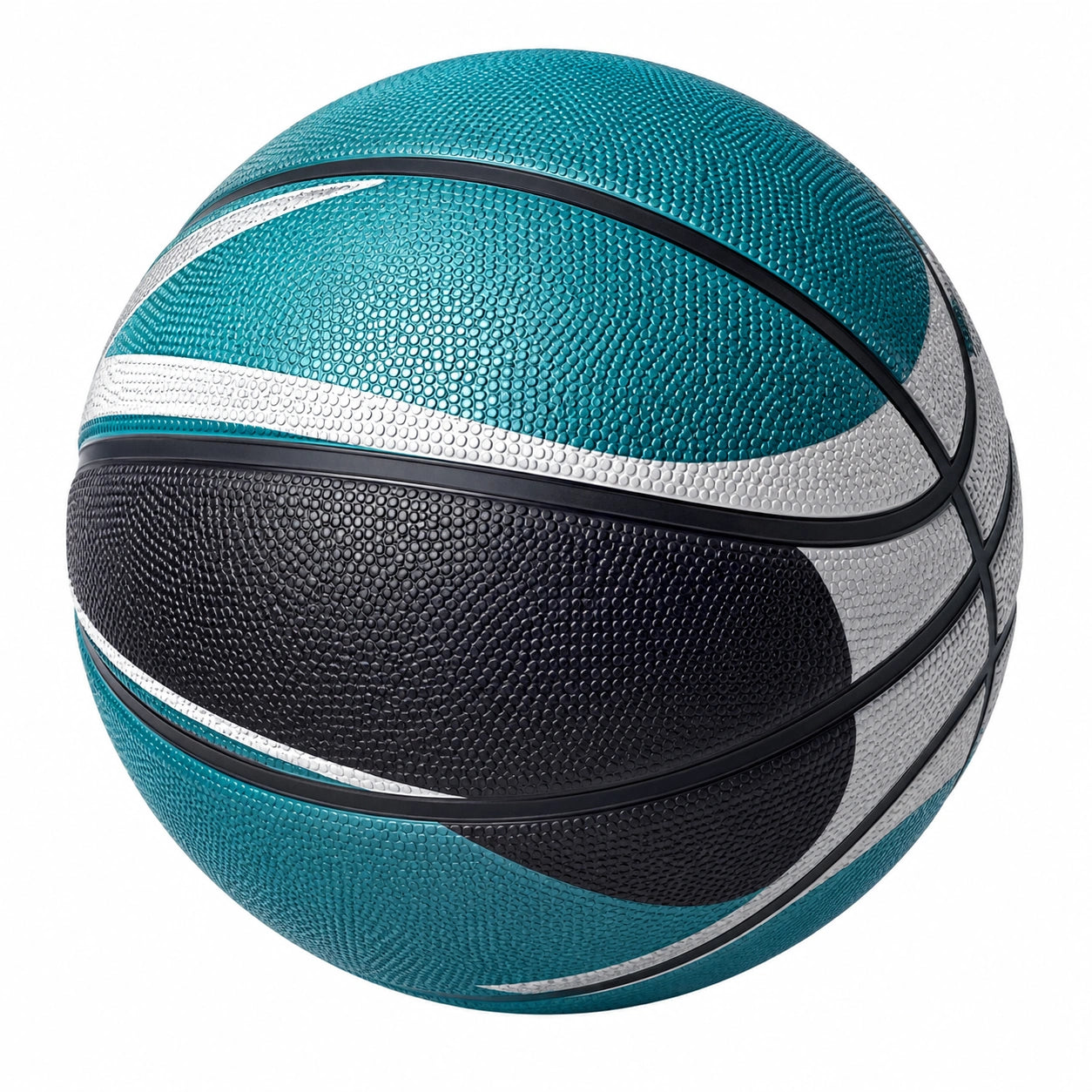 Outdoor Basketball Türkis/Schwarz/Weiß, 75 cm