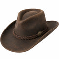 Brauner Cowboyhut mit Geflochtenem Band