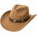Klassischer Cowboy-Hut Braun mit Geflochtenem Band