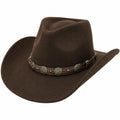 Cowboyhut im Westernstil mit Metallakzenten - Braun