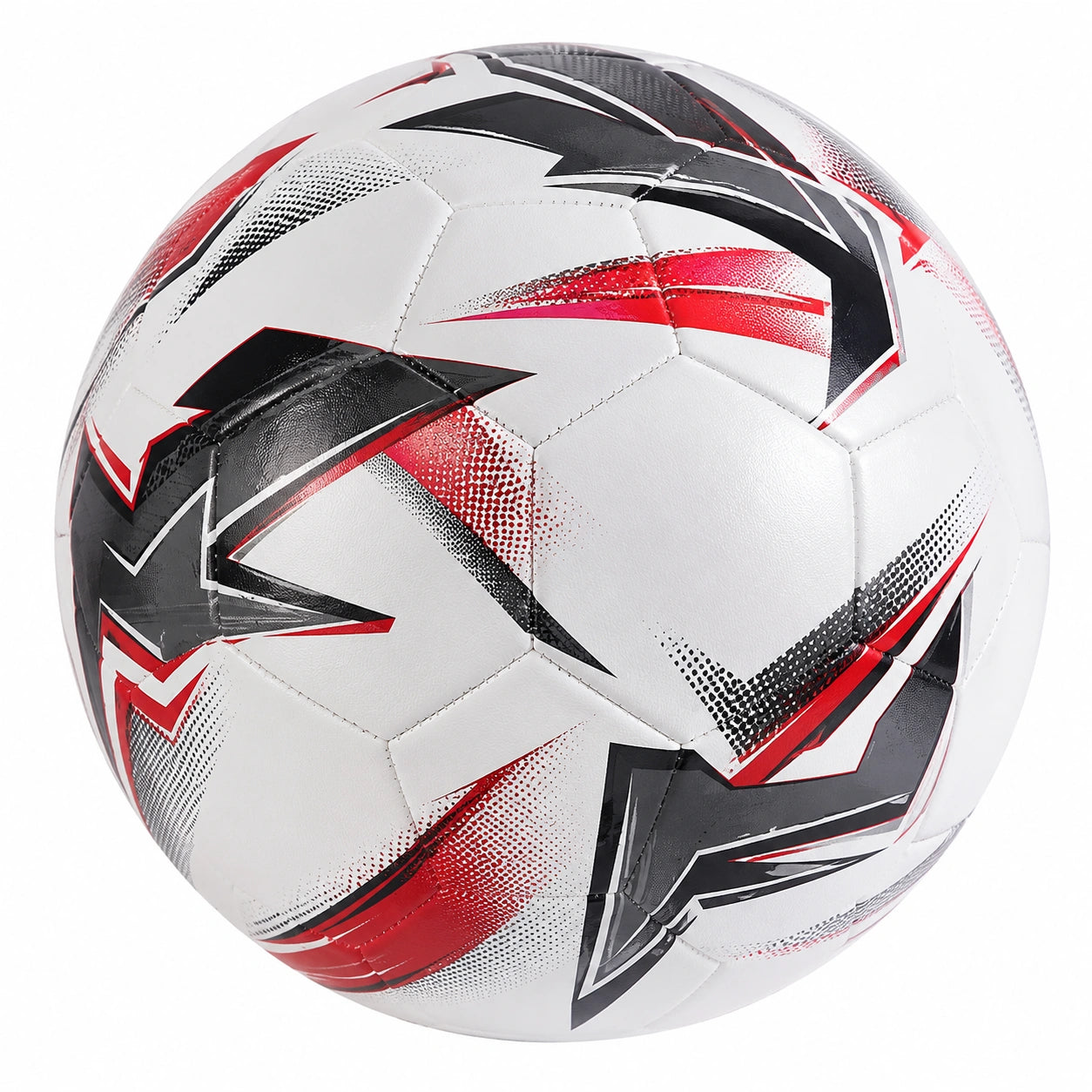 Fußball Weiß Rot Schwarz mit Muster