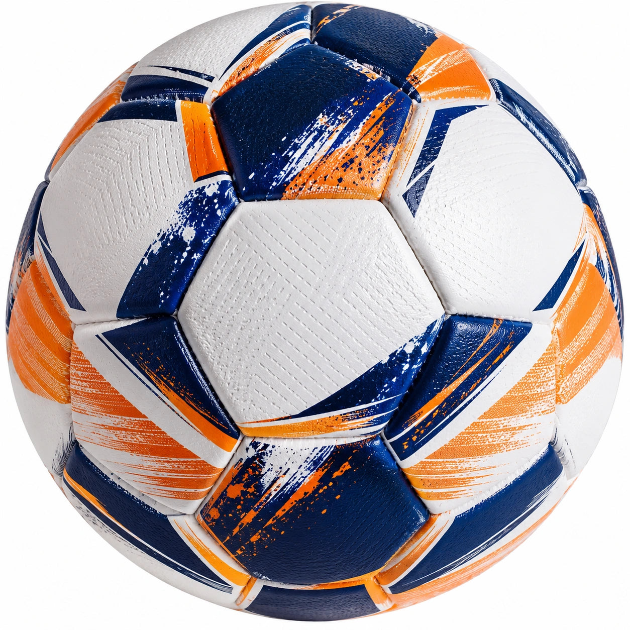 Fußball Trainingsball Größe 5 Weiß/Blau/Orange