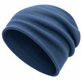 Unisex Beanie Strickmütze Dunkelblau