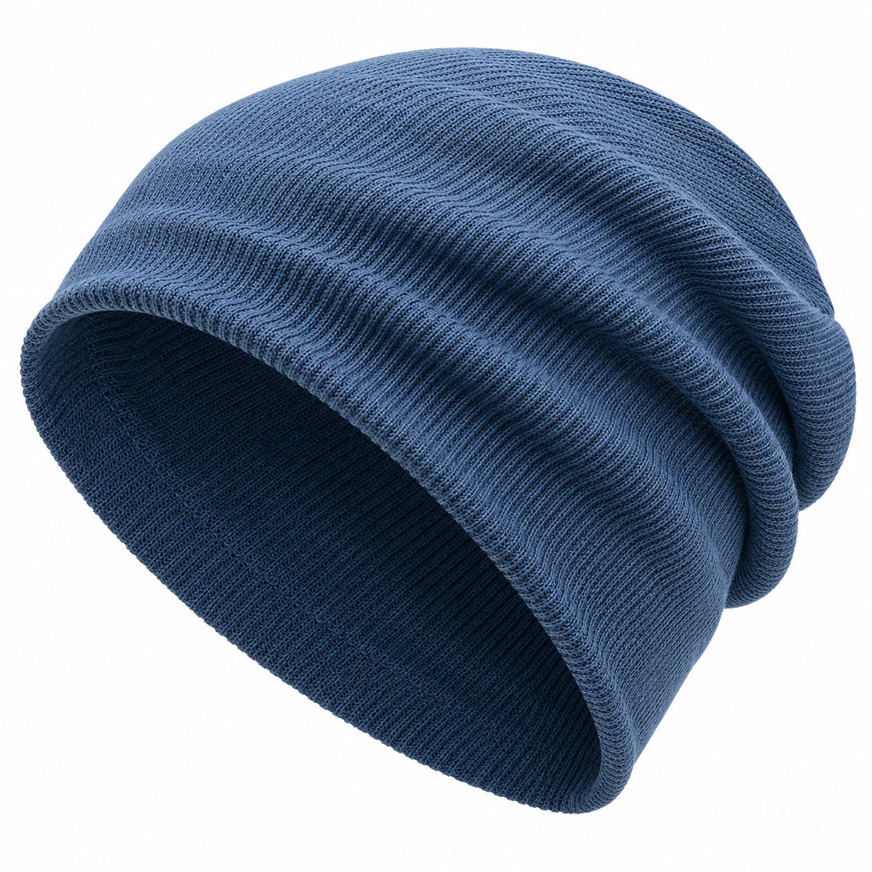 Unisex Beanie Strickmütze Dunkelblau