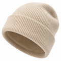 Unisex Beanie Beige mit Fleece-Futter