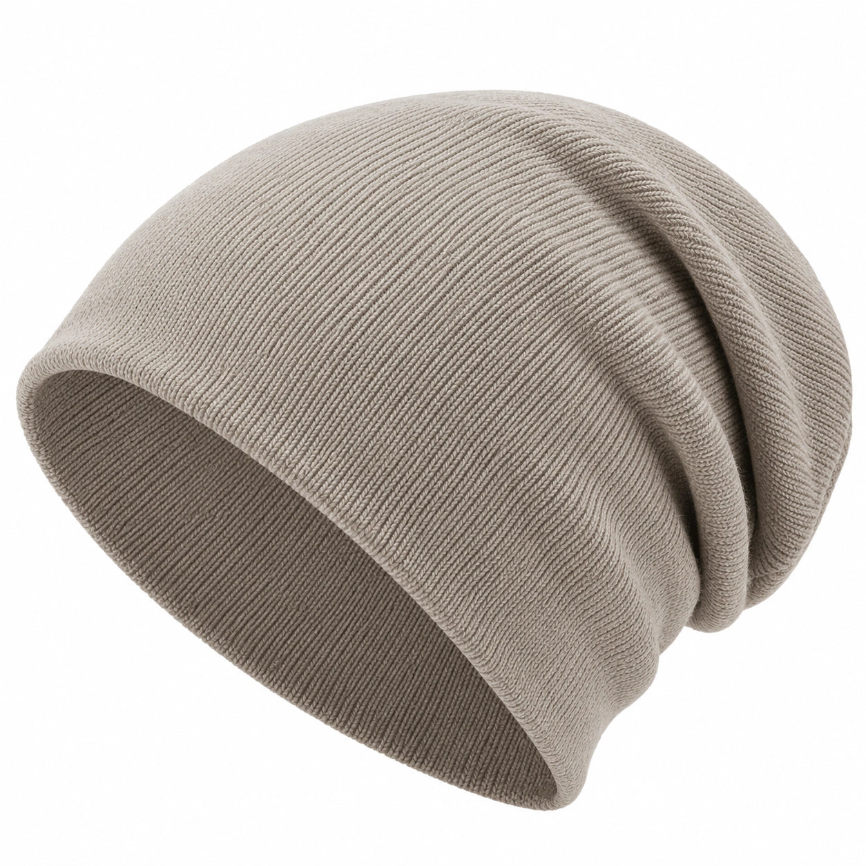 Unisex Beanie Mütze Einheitsgröße Hellbraun