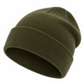 Unisex Winter-Strickmütze Olivgrün